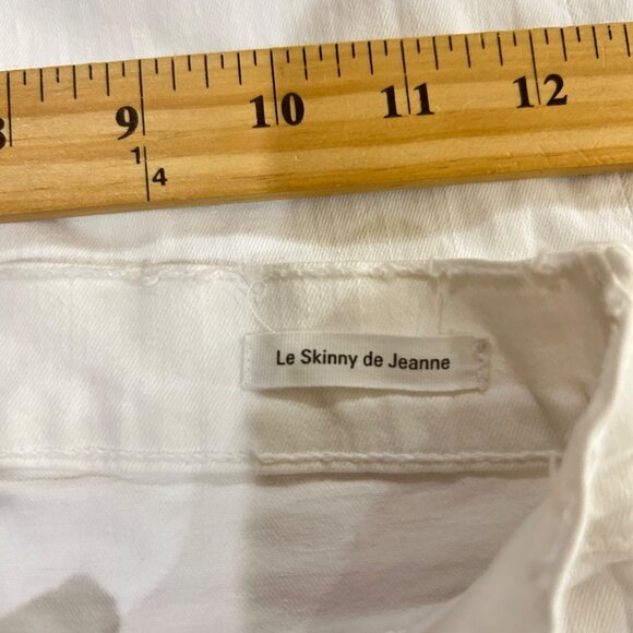 Frame Denim‎ Womens 27 White Le Skinny De Jeanne Distressed Skinny Jeans - Picture 5 of 12